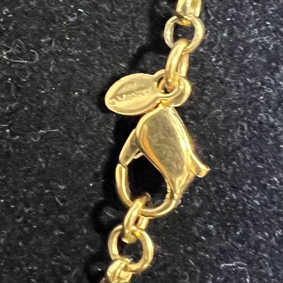 VTG Monet Single Strand Gold Tone And Faux Pearl Flapper Chain Necklace (3177) - Picture 5 of 5